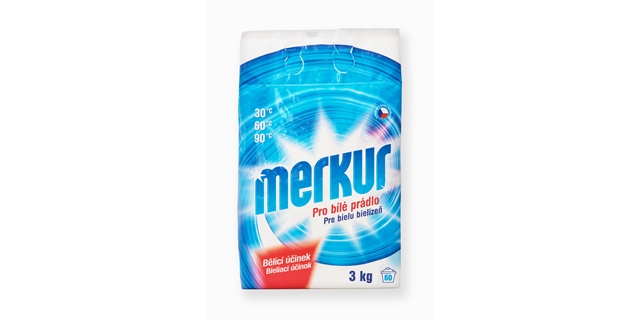 Merkur prací prášek na bílé prádlo 3 kg - 60 PD                                                                                                                                                                                                           